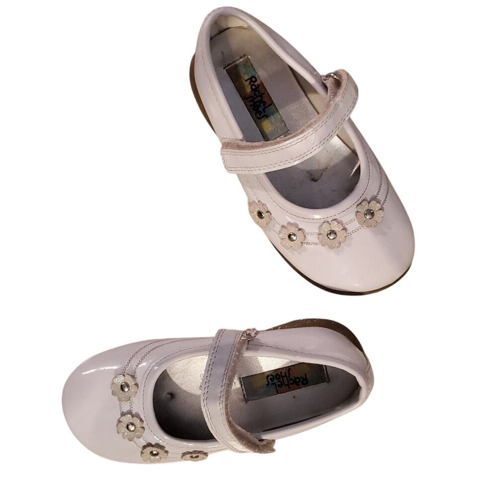 𝅺RACHEL Shoes Girls Flat with Floral Flowers dress shoes size 9
